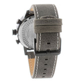 Police Gray Leather Dress Watch